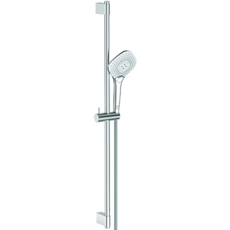 Ideal Standard Idealrain Evo Jet - Set doccia Diamond, asta saliscendi 90 cm, con doccetta a mano, 3 getti, cromato B1764AA