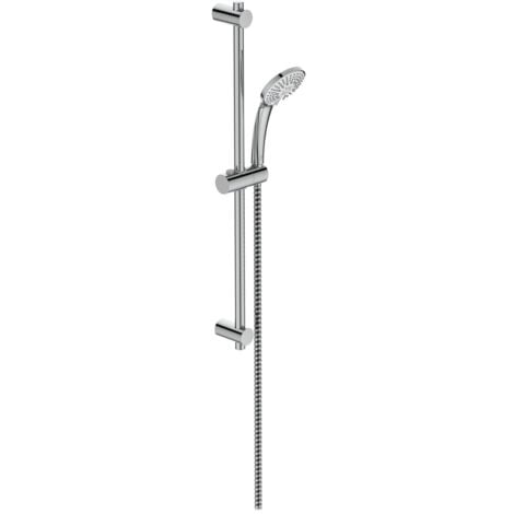 Ideal Standard - Idealrain M3 SMART, asta doccia, doccetta a 3 funzioni con diametro 10 cm con sistema anticalcare, B9508AA, cromato