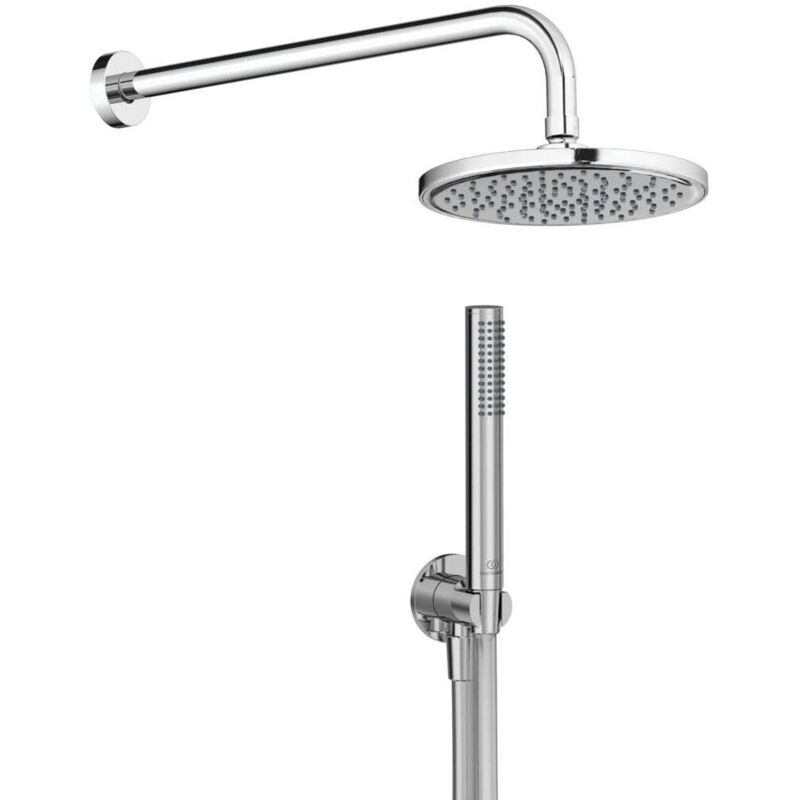 Idealrain - Set de douche sans mitigeur, diamètre 20 cm, chrome BD389AA - Ideal Standard