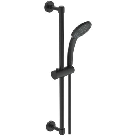 Ideal Standard Idealrain - Set doccetta, asta saliscendi e flessibile, nero BD142XG