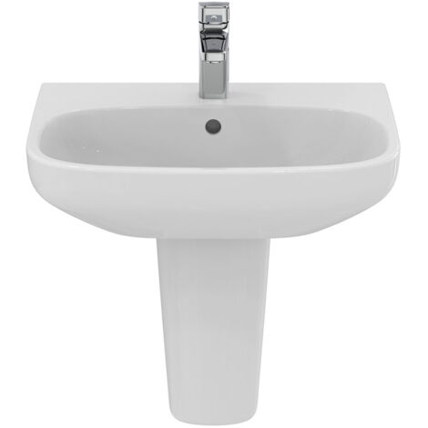 Ideal Standard I.Life A Basin and Semi Pedestal 550mm Wide - 1 Tap Hole