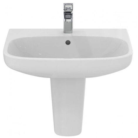 Ideal Standard I.Life A Basin and Semi Pedestal 600mm Wide - 1 Tap Hole