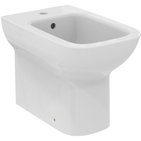 Ideal Standard I.LIFE A bidet a terra, a filo parete, universale, con troppopieno, monoforo, colore bianco finitura lucido T464101