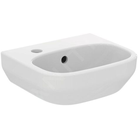 Ideal Standard i.Life A - Lave-mains 350x300 mm, avec trop-plein, trou pour robinetterie à gauche, blanc T470901