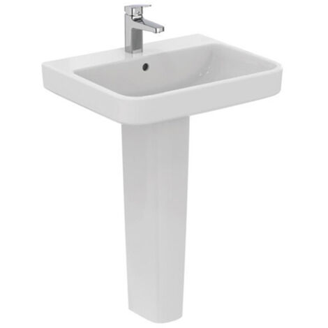 Ideal Standard I.Life B Basin and Full Pedestal 600mm Wide - 1 Tap Hole