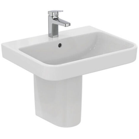 Ideal Standard I.Life B Basin and Semi Pedestal 600mm Wide - 1 Tap Hole