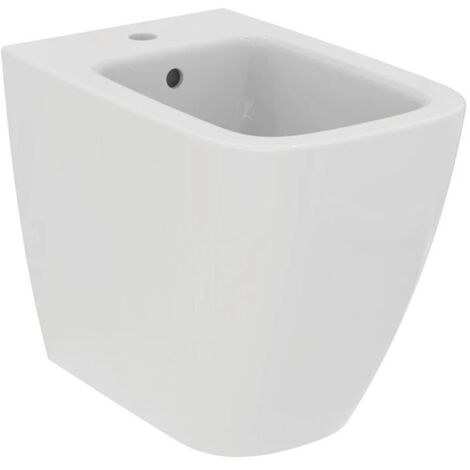 Ideal Standard I.LIFE B bidet a filo parete universale, monoforo, con foro del troppopieno, colore bianco finitura lucido T458201