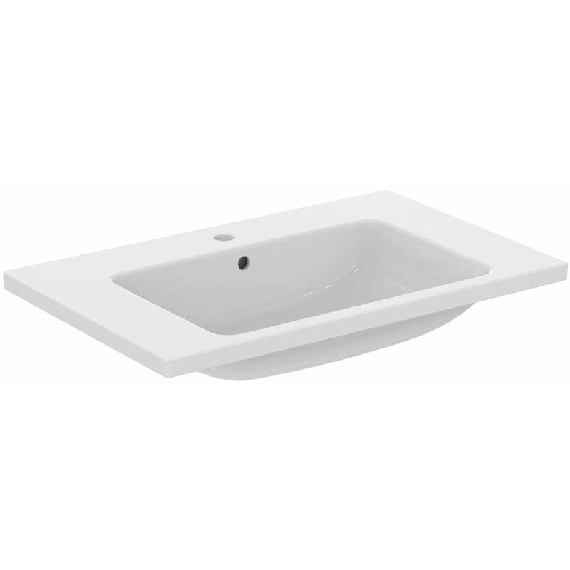 Ideal Standard - i.Life b - Lavabo pour meuble 81x51 cm, avec trop-plein, trou pour robinetterie, blanc T460401