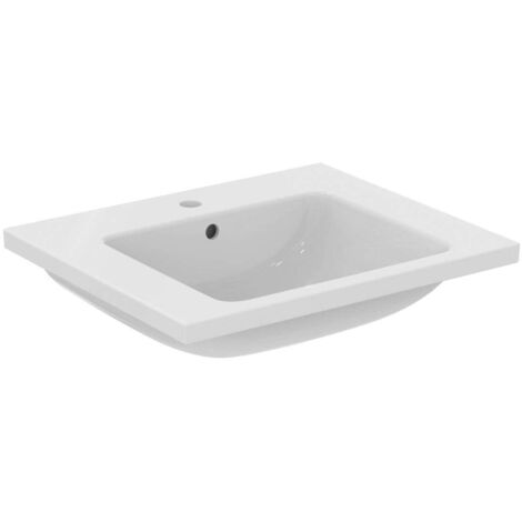 Ideal Standard i.Life B - Möbelwaschtisch 61x51 cm, mit Überlauf, mit Hahnloch, weiß T460501