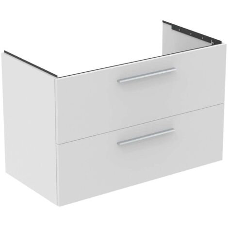 Ideal Standard i.Life B - Mueble de lavabo, 100x63x51 cm, 2 cajones, blanco mate T5276DU