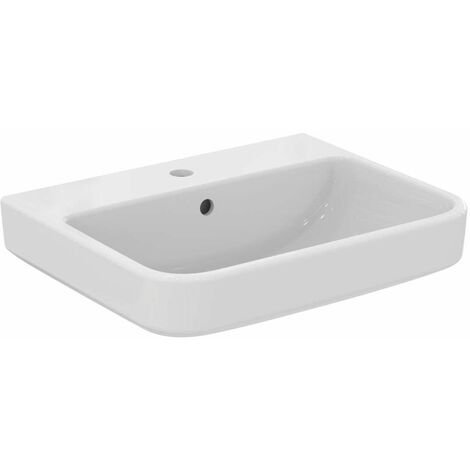 Ideal Standard i.Life B - Waschtisch 55x44 cm, mit Überlauf, mit Hahnloch, weiß T460801