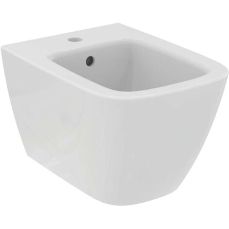 Ideal Standard i.Life S - Bidé suspendido, 355x480 mm, con rebosadero, orificio para grifo, blanco T459301