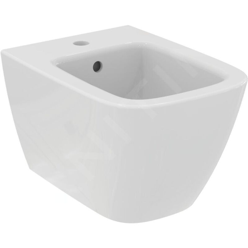 Ideal Standard - i.Life s - Bidet suspendu, 355x480 mm, avec trop-plein, trou pour robinetterie, blanc T459301