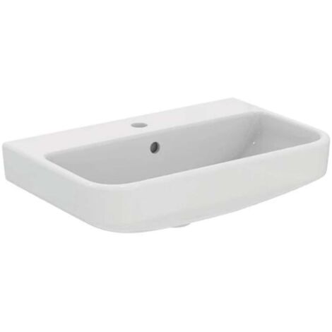 Ideal Standard i.Life S - Lavabo 60x38 cm, avec trop-plein, trou pour robinetterie, blanc T458301