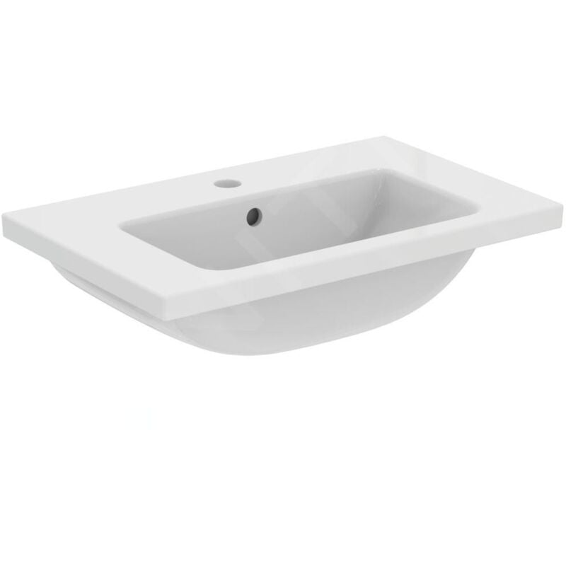 Ideal Standard - i.Life s - Meuble-lavabo 610x385x180 mm, avec trop-plein, trou pour robinetterie, blanc T459001