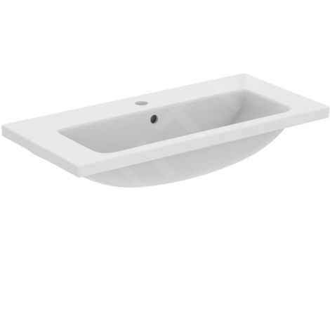 Ideal Standard i.Life S - Meuble-lavabo 810x385x180 mm, avec trop-plein, trou pour robinetterie, blanc T458901