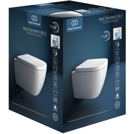 Ideal Standard i.life S WC-Paket RimLS+, Wand-WC mit WC-Sitz,