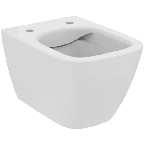 Ideal Standard - i.life S, WC sospeso RimLS+ con profondità ridotta a 48 cm e fissaggi completamente nascosti, T459201, Bianco