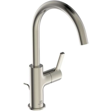 Ideal Standard Joy - Miscelatore da lavabo con sistema di scarico, Silver Storm BC777GN