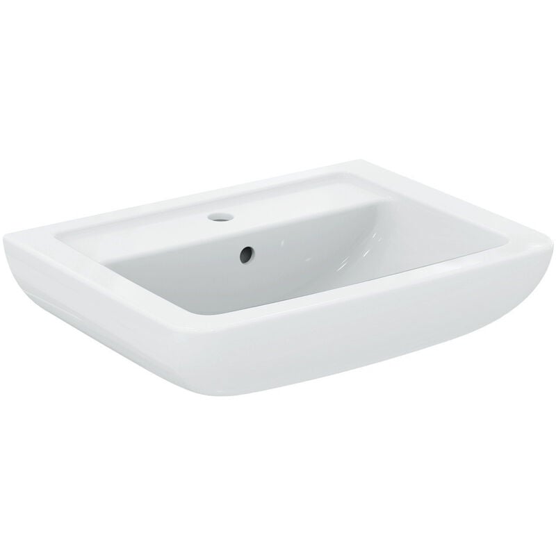 Eurovit lavabo 600x460x190 mm, un trou pour mitigeur, blanc (V302701) - Ideal Standard