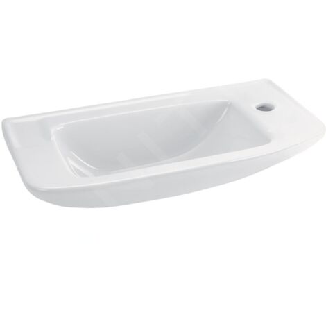 Ideal Standard – Lavabo céramique suspendu 500x235x125 mm – Forme anguleux – Sans trop-plein – Installation murale – R421001