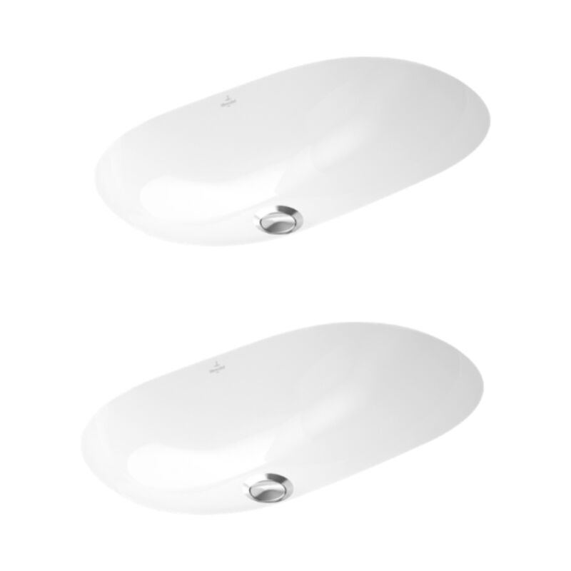 Villeroy&boch - Lot de deux vasques à encastrer par le dessous villeroy et boch O.Novo blanc