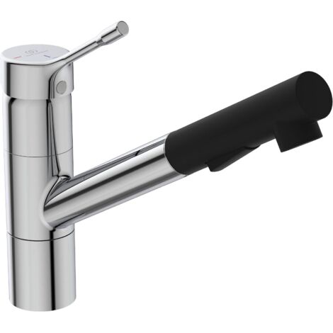 Ideal Standard Miscelatore cucina Ceralook, con doccetta estraibile, Sporgenza 233mm, Cromo, BC297AA