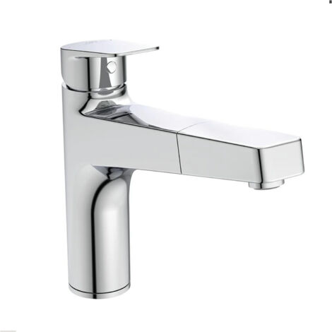 Ideal Standard Miscelatore per cucina Ceraplan c.bocca alta Sbraccio 210mm Doccetta estraibile 1 funzione Cromo, BD331AA