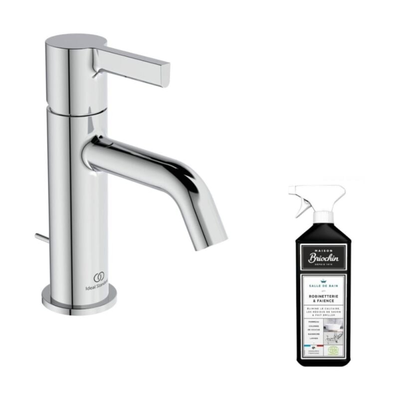 Ideal Standard - Mitigeur lavabo Joy chrome + nettoyant Briochin