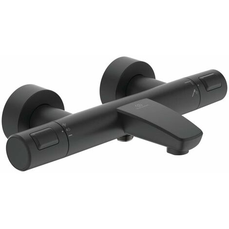 Ideal Standard – Mitigeur thermostatique de baignoire noir – Entraxe 150 mm – Anti-Kalk et Cool Body – A7544XG