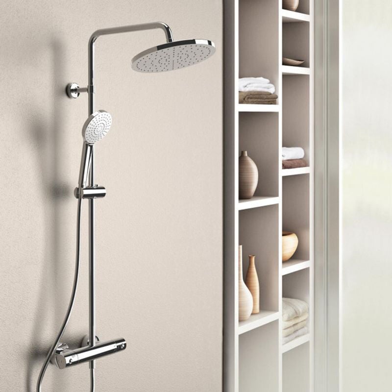 Octo Shower system with thermostatic mixer, Shower head xxl 250 mm, Hand shower 3 jets, Chrome (BC485AA) - Ideal Standard