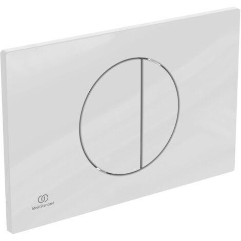Ideal Standard - OLEAS M5, Piastra di comando meccanica WC, Placca di azionamento per cassette di risciacquo doppio scarico, Bianco