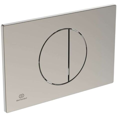 Ideal Standard - OLEAS M5, Piastra di comando meccanica WC, Placca di azionamento per cassette di risciacquo doppio scarico, Silver storm