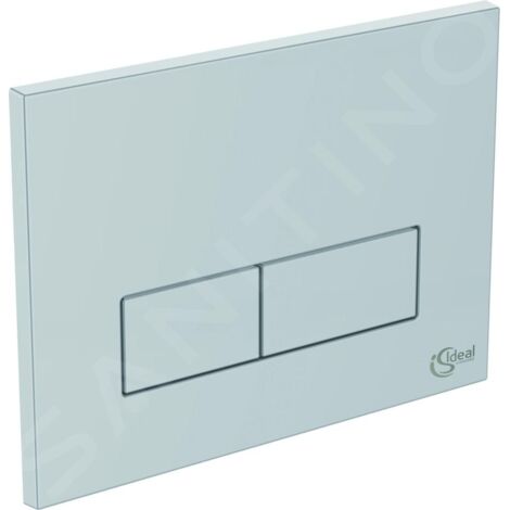 Ideal Standard – Plaque de commande WC chrome – Commande mécanique double-chasse – Design élégant pour salle de bain moderne – Facile à installer - W3708AA