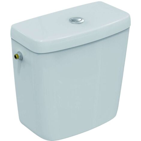 Ideal Standard – Réservoir de chasse d’eau céramique 6/3L – Remplissage latéral – Pour WC combinés – Contour 21 - E876001