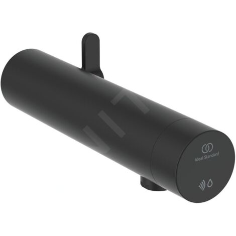 Ideal Standard SensorFlow - Mitigeur de lavabo à capteur avec mélangeur, alimentation secteur, noir satiné A7564XG