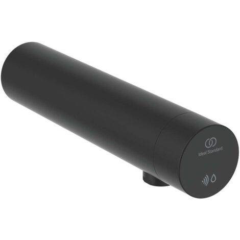 Ideal Standard SensorFlow - Mitigeur de lavabo à capteur sans mélangeur, alimentation secteur, noir satiné A7562XG