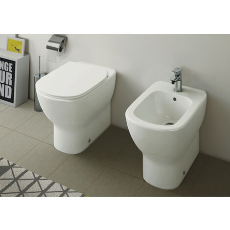 IDEAL STANDARD Serie tesi new aquablade® filo parete wc t353601 + bidet t354001 + sedile codice prod: T353601+T354001