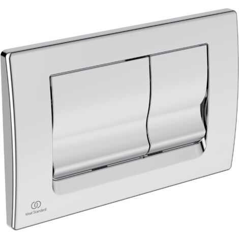 Ideal Standard - SOLEA M1, Piastra di comando meccanica WC, Placca di azionamento per cassette di risciacquo doppio scarico, Cromato