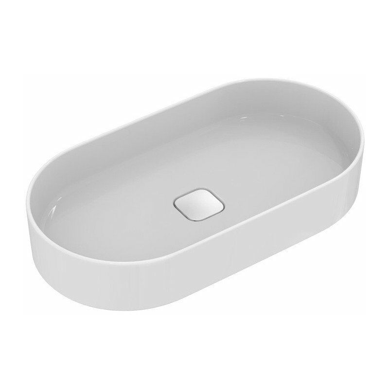 

Lavabo sobre encimera STRADA II sin rebosadero ovalado 750x400mm blanco I +