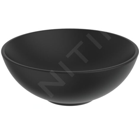 Ideal Standard Strada - Vasque, diamètre 410 mm, sans trop-plein, noir K0795V3