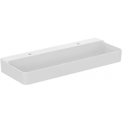 IDEAL STANDARD T3808MA Lavabo Conca, 2 trous for robinet, sans trop-plein