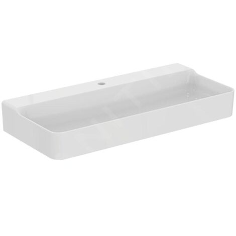 IDEAL STANDARD T383501 Lavabo Conca, 1 trou pour robinet, sans trop-plein