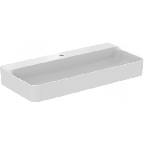 IDEAL STANDARD T3835MA Lavabo Conca, 1 trou pour robinet, sans trop-plein