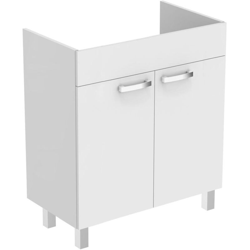 Tempo 2-Door Vanity Unit with Legs 800mm Wide Gloss White - Ideal Standard