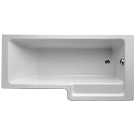 Ideal Standard Tempo Cube L-Shaped Shower Bath with Front Panel and Screen 1700mm x 850mm Right Handed