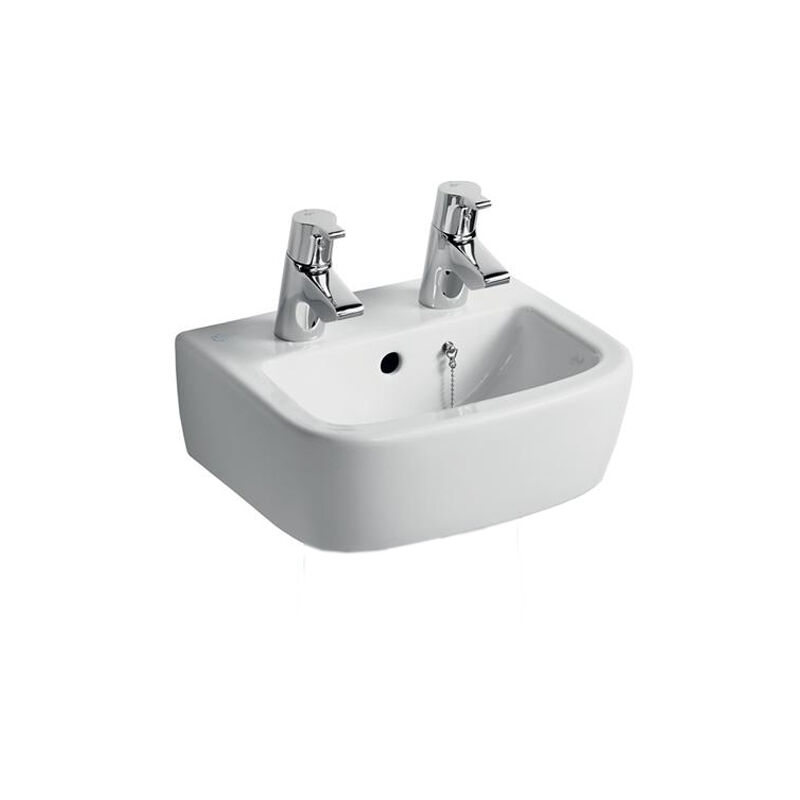 Tempo Handrinse Washbasin 350mm Wide 2 Tap Holes - Ideal Standard