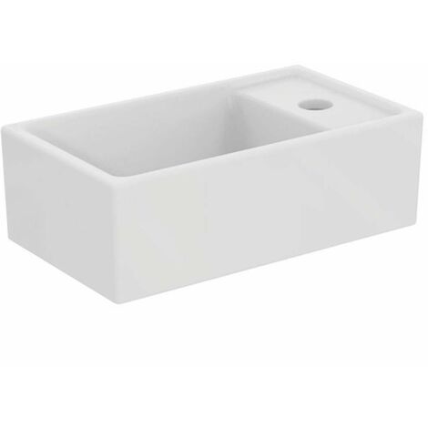 Lavandino bagno piccolo in ceramica sanitaria KW302 - 45,5 x 25 x
