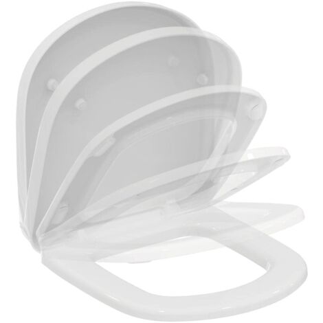 Ideal Standard - Tempo, Sedile completo copri WC, Chiusura rallentata, Bianco