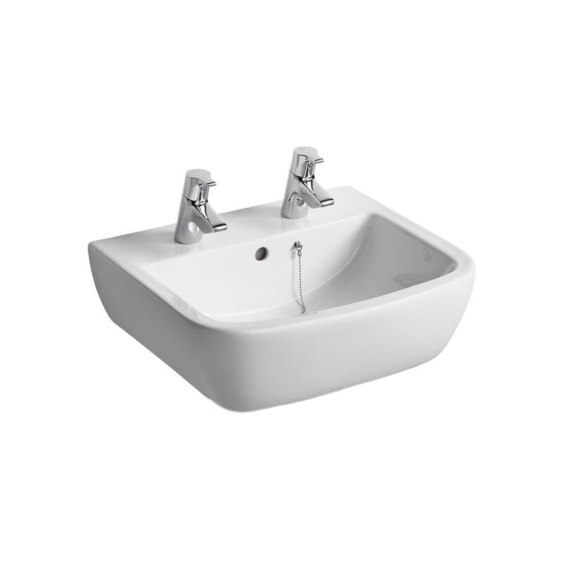 Tempo Washbasin 500mm Wide 2 Tap Holes - Ideal Standard